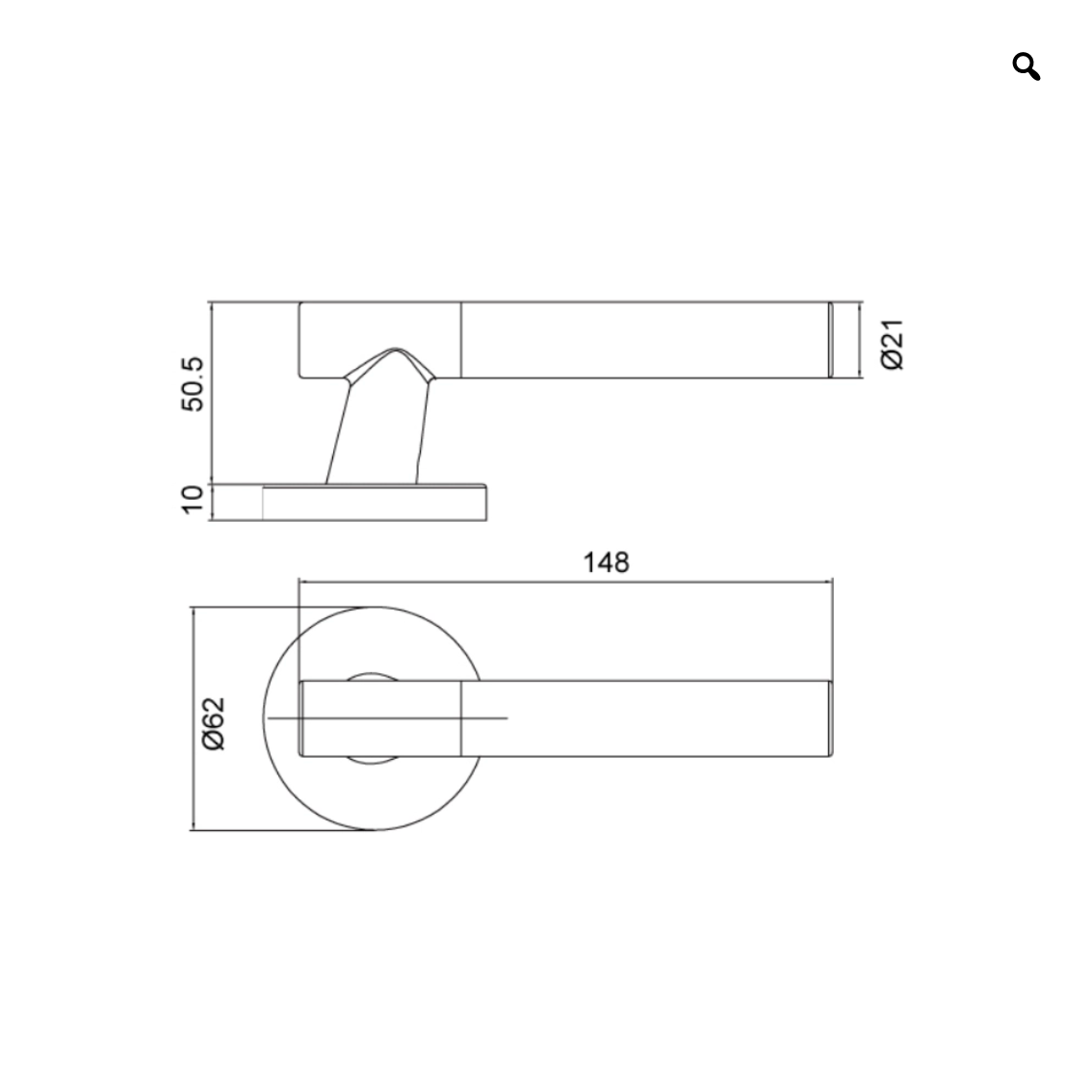 Solid Metal Vellum Solane Handles (Pair)