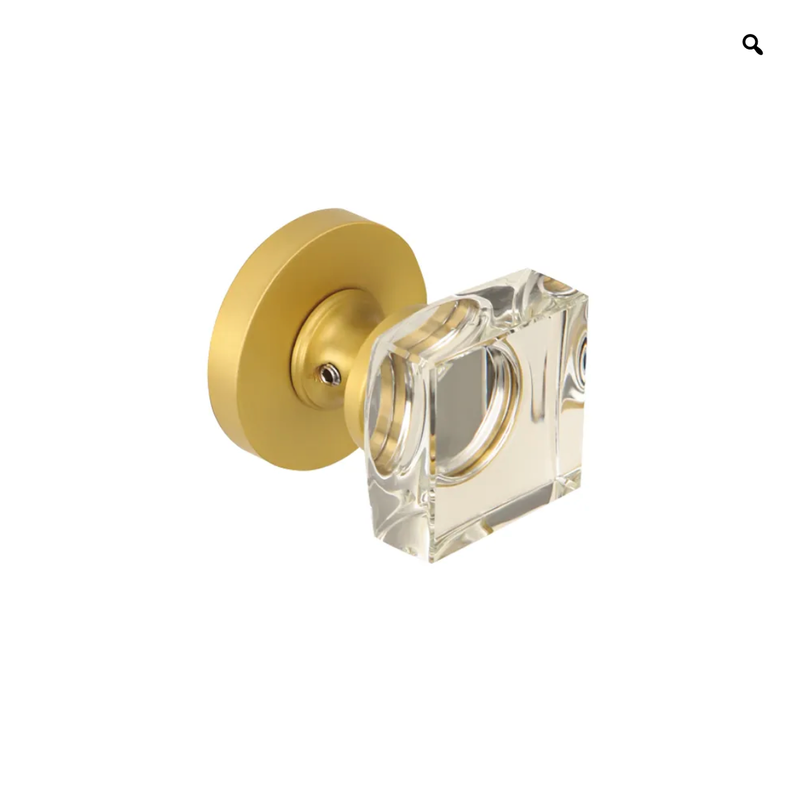 Solid Brass Elaine Crystal Door Knob (Pair)
