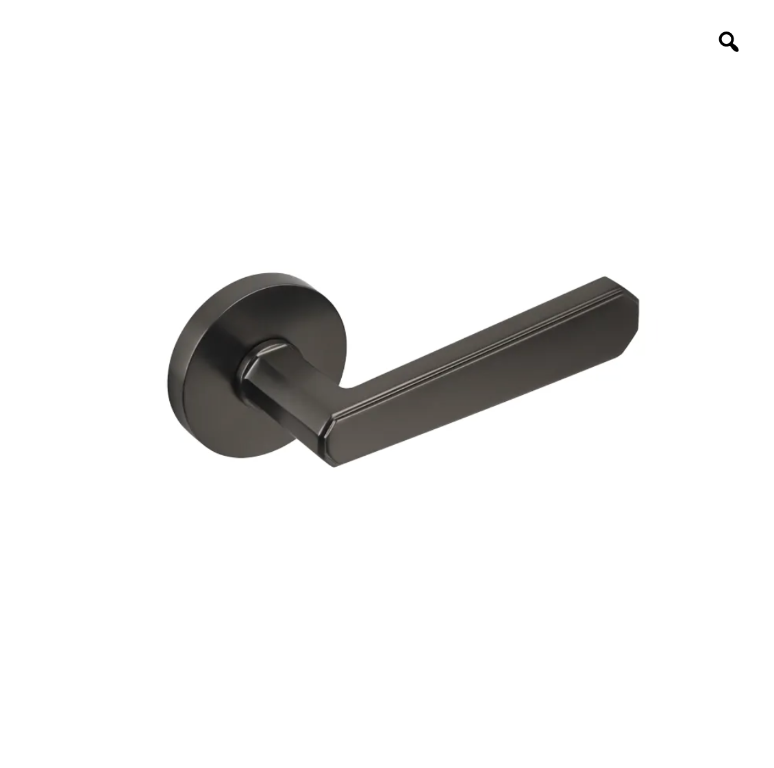 Black door handle on a white background