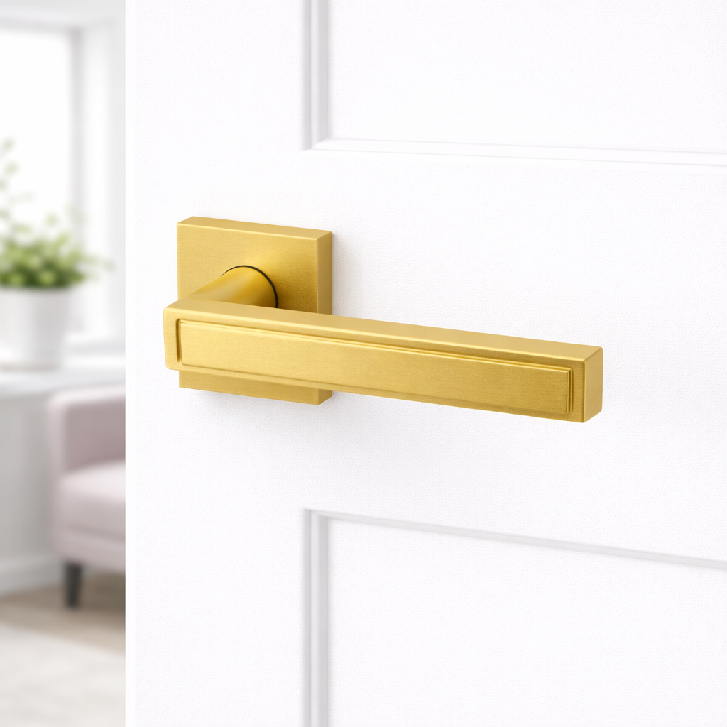 Steel Nickel Draventh Door Handle (PAIR)