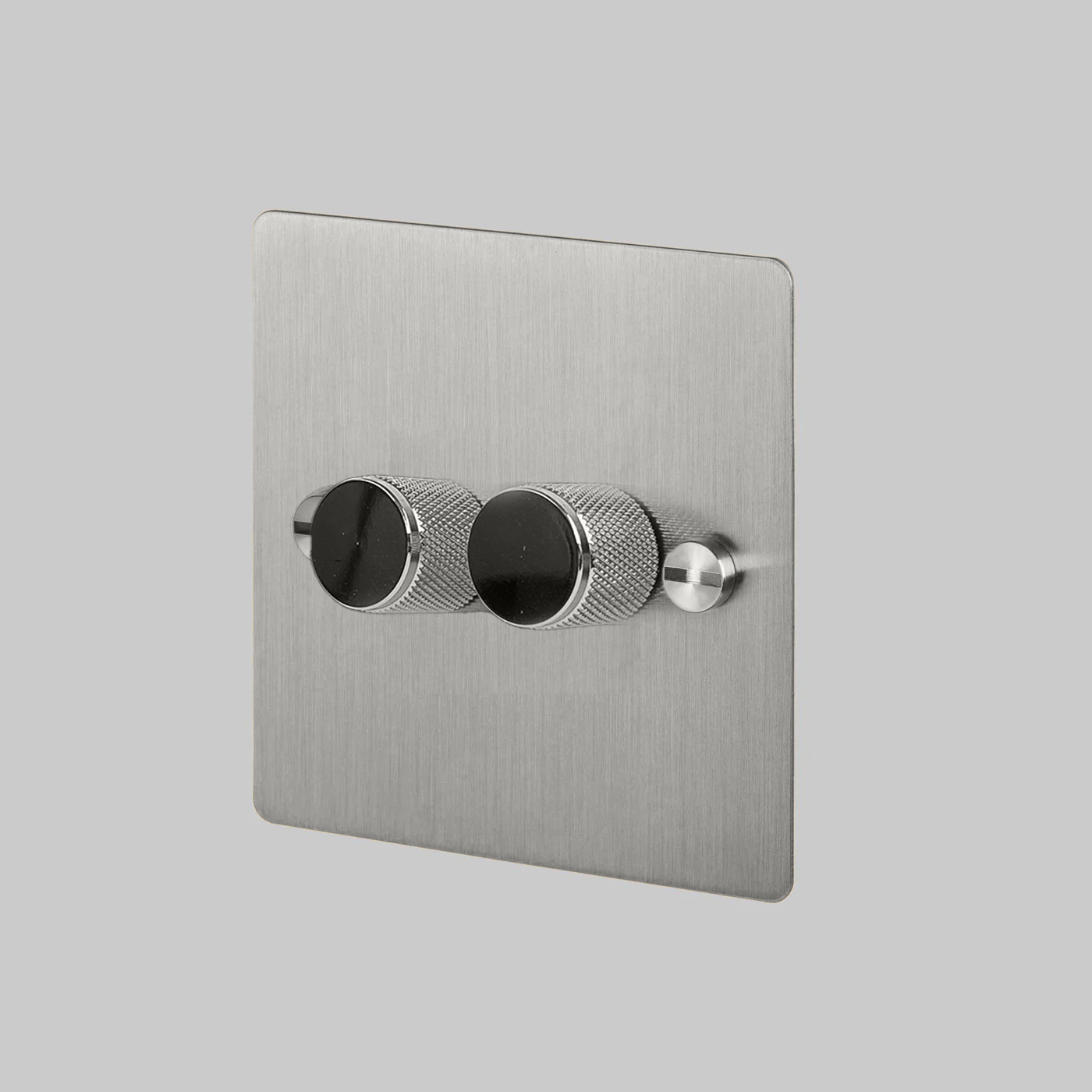 2-GANG STEEL NIKEL DIMMER SWITCH