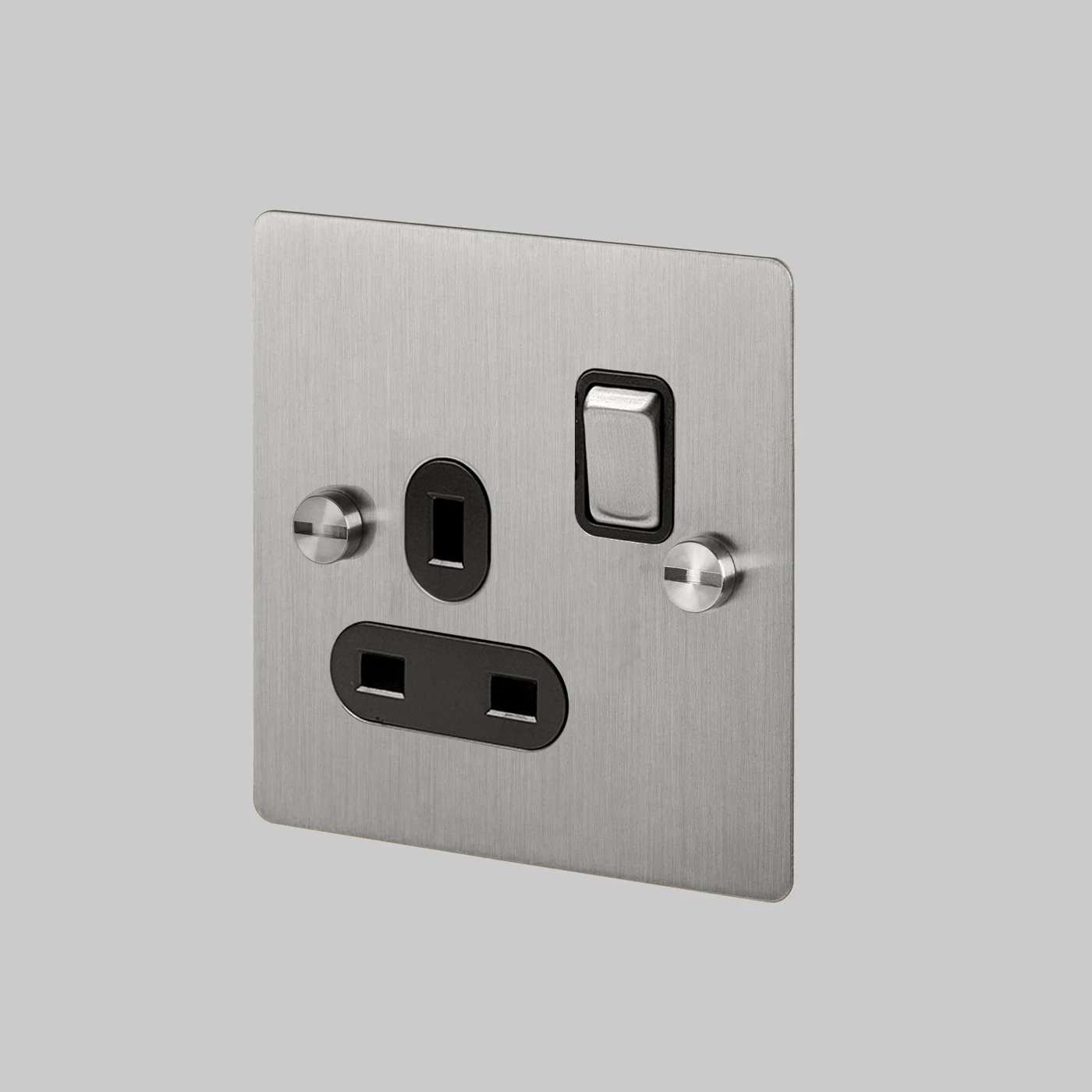 STEEL NIKEL 1G UK PLUG SOCKET