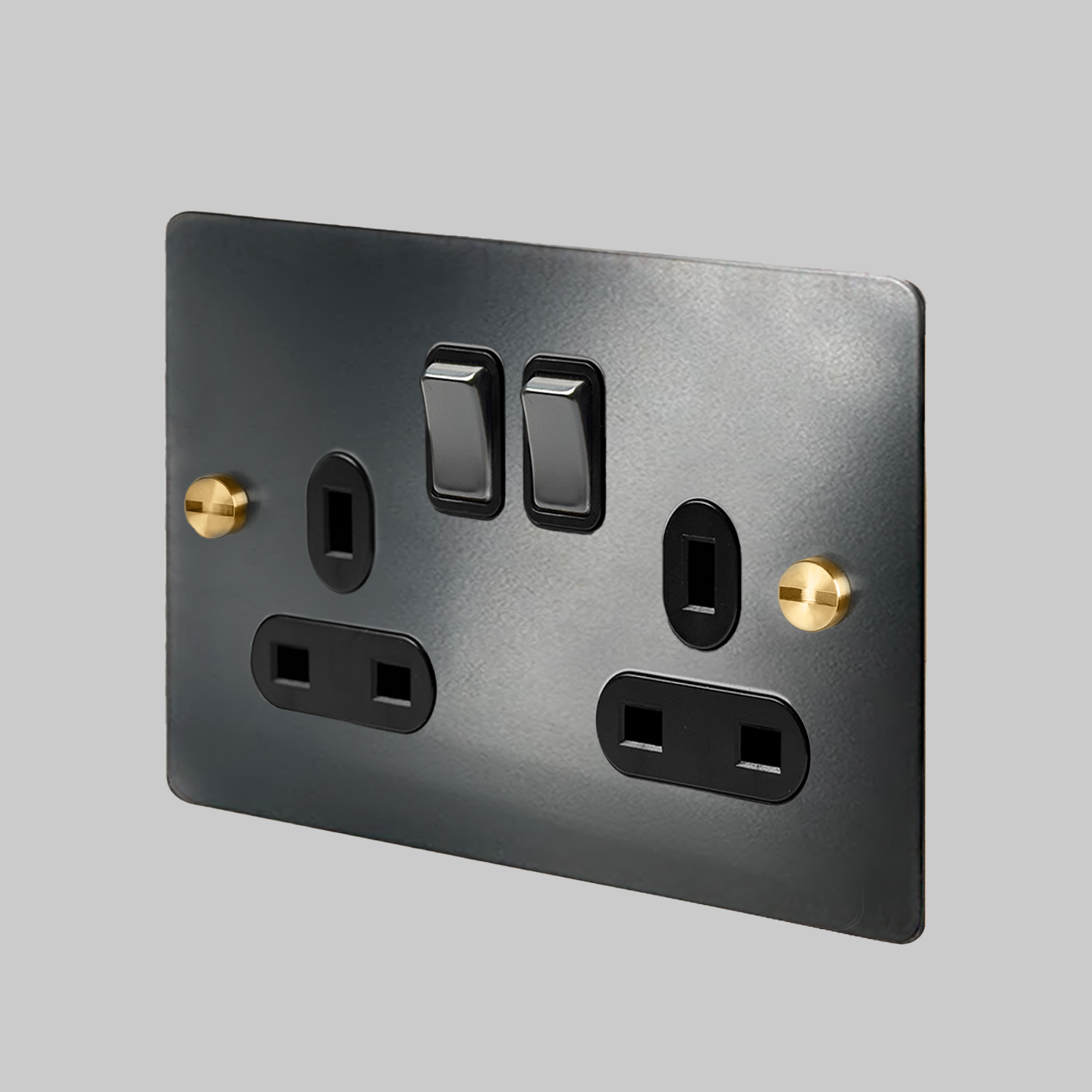 STEEL 2G UK PLUG SOCKET