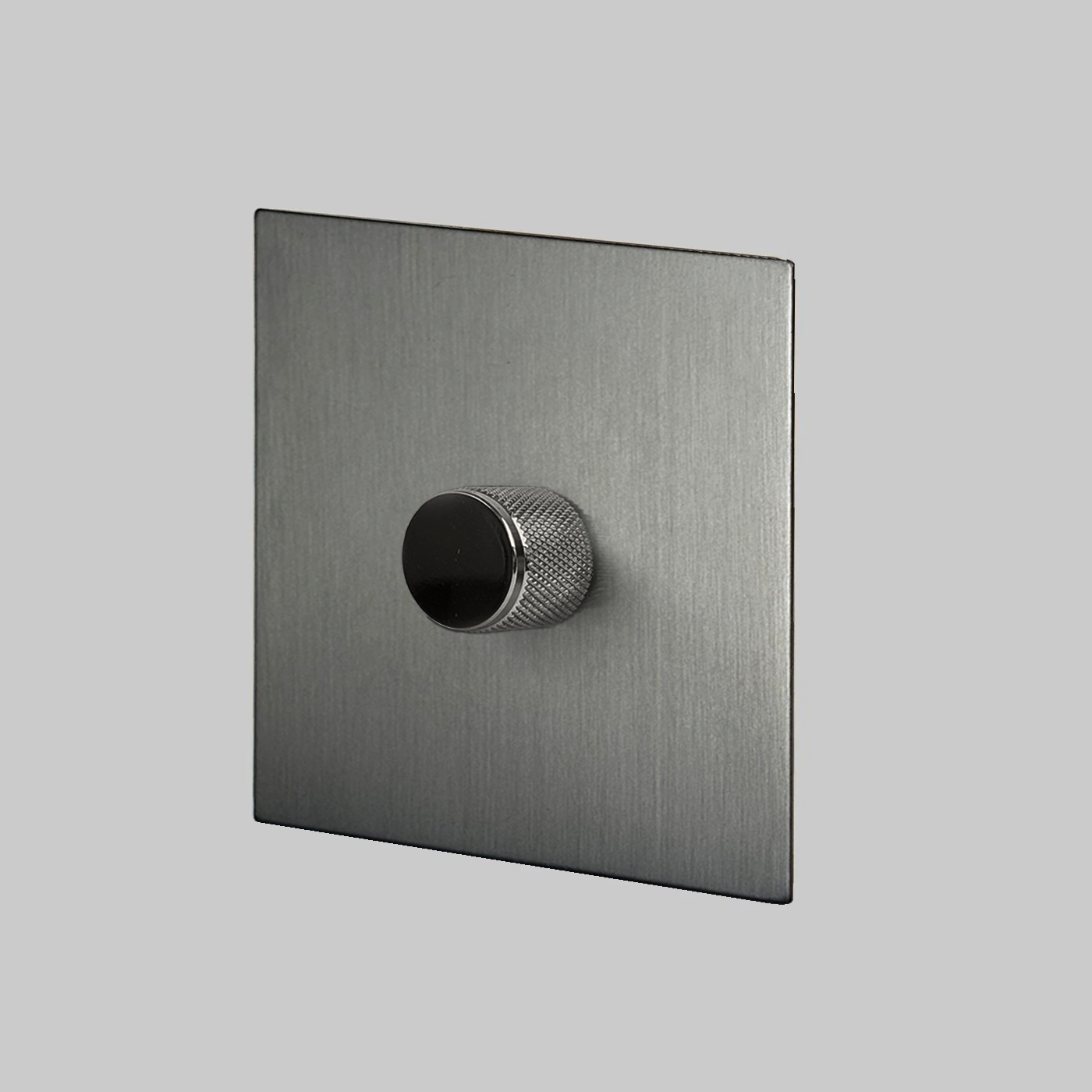 1 -Gang Chrome Grey Dimmer Switch — Screwless