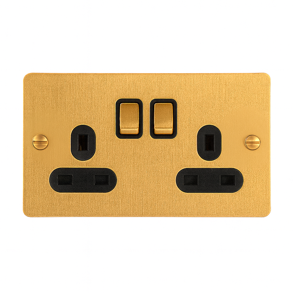 STEEL 2G UK PLUG SOCKET
