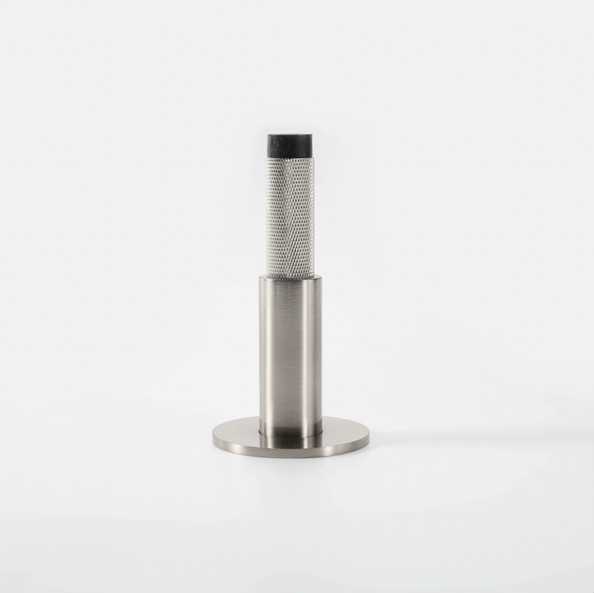 Diamond-cut Brass Cross Knurled Door Stop
