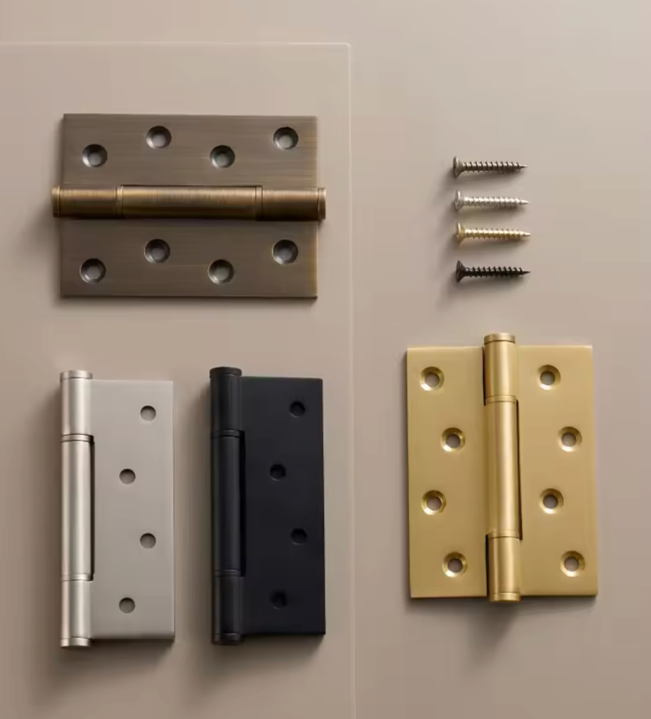 Vellum Solid Brass 4 Inch Smooth Interior Door Hinge Smoked Bronze