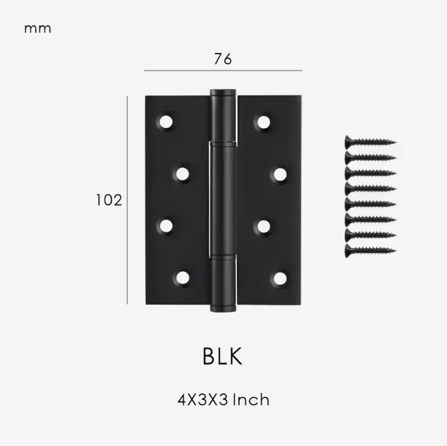 Vellum Solid Brass 4 Inch Smooth Interior Door Hinge Black Forge