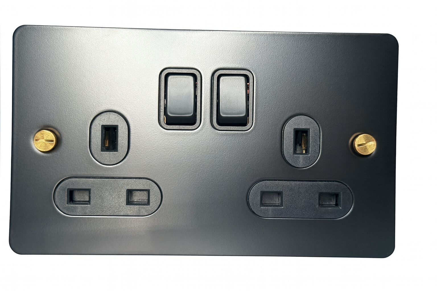 STEEL 2G UK PLUG SOCKET